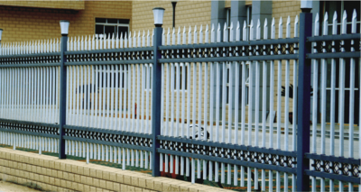 A型四橫梁雙環標準柵欄（有立柱型）